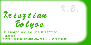 krisztian bolyos business card