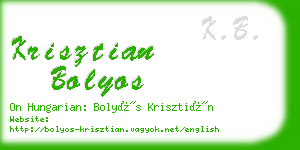 krisztian bolyos business card